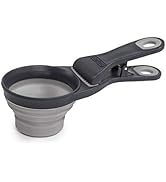 Dexas Pets Collapsible KlipScoop Collapsible Dry Dog Food Scoop and Dog Food Bag Clip, 2 Cup Capa...