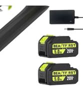 20-Inch Hedge Trimmer Cordless with Rotatable Handle, Electric Grass Trimmer with 2x5.0Ah Battery...