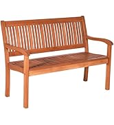 Tangkula Outdoor Wood Garden Bench, 50
