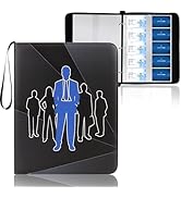 Leather Business Card Book Holder Organizer, Professional Name Card Book Holder with 800 Card Slo...