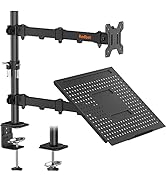 Redbat Monitor and Laptop Stand for 13-32 inch LCD LED Screens, Adjustable Monitor Mount with Lap...