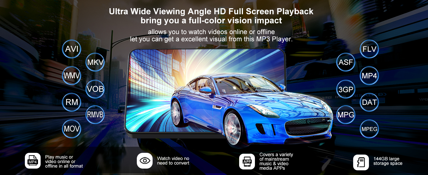 Mainstream media mp3 player with YouTube