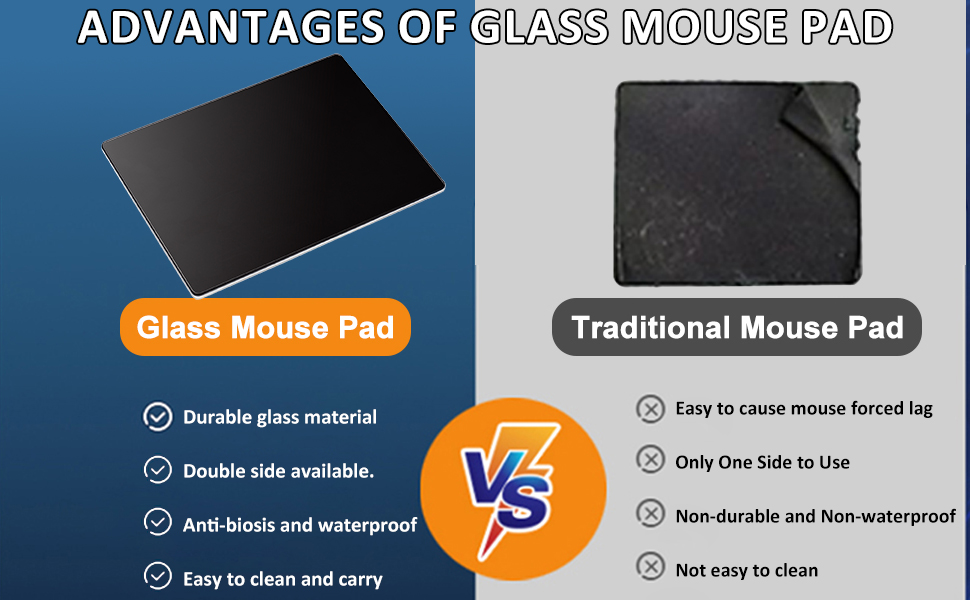 photovoltaic glass gaming mouse pad