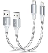 [Apple MFi Certified] Short iPhone Charger 1ft 2Pack,USB A to Lightning Cord Nylon Braided 12 Inc...