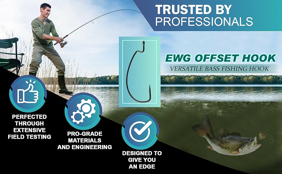 EWG offset worm hooks