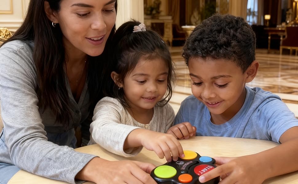 Two children playing the Memory Game together.