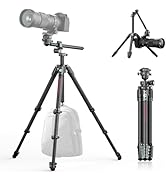 ULANZI JJ05 GlideGo Travel Tripod, Carbon Fiber &amp; Aluminum, 72.4" Max Height, 5KG Load Capacity, ...