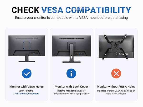 VESA: 75mm/100mm
