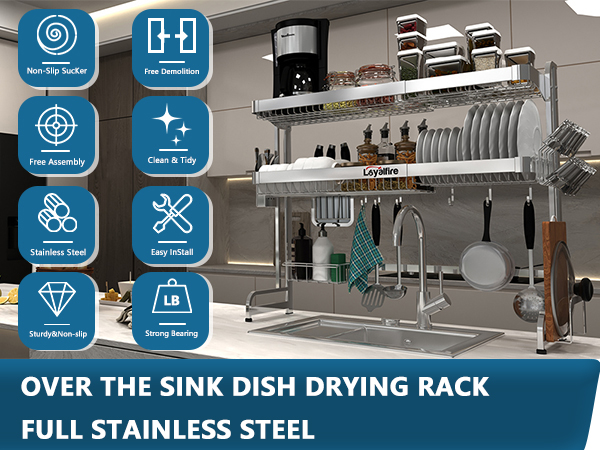 over sink dish rack