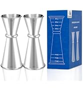 Lexenic 1oz 2oz Japanese Jigger with 7 Measurements Inside for Bartender, Premium 304 Stainless S...
