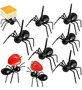 [24 Pack] Ant Food Picks Reusable Fruit Dessert Fork - Pinowu Ant Toothpicks Animal Appetizer For...