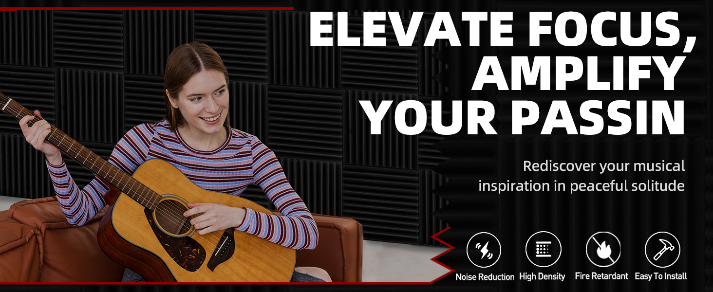 52 pack acoustic foam