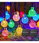 Solar String Lights Outdoor Waterproof, 2-Pack 120 LED 72Ft Total, Solar Powered Globe Patio Ligh...