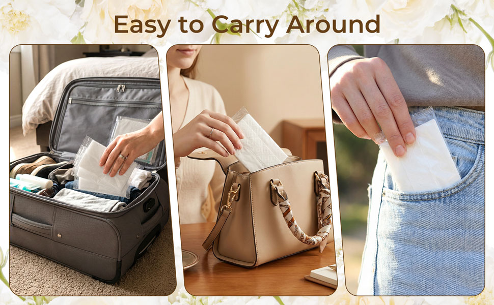 Travel Size Tissue Packs Bulk, Individually Wrapped Facial Tissues