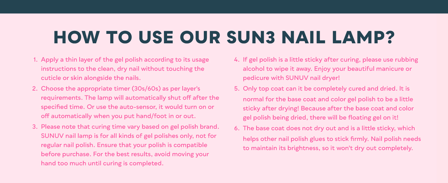 USE OUR NAIL LAMP