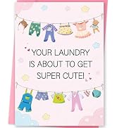 FANCYLUCKY Cute Baby Shower Card for Girl, New Baby Girl Card Gifts for Expecting Mom Parents, Pr...