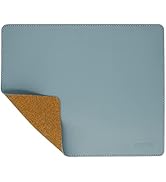 KINOPREV Leather Mouse Pad - Wood Mouse Pad with Stitched Edge,PU Non-Slip Mouse Pad,Double Side ...