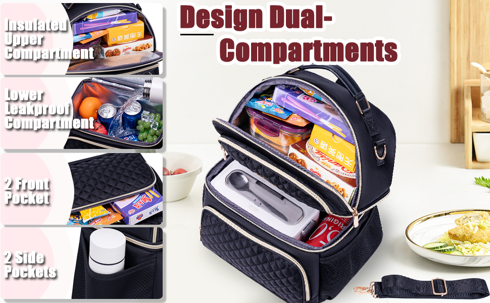lunch box for women loncheras para mujer lunch backpack lunchbox dual compartment lunch bag