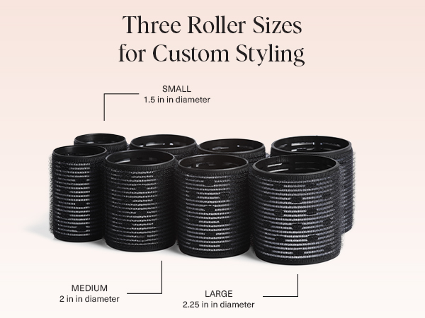 Self Grip Rollers Hair Curlers, Heatless Curls Overnight Blowout, Large Rollers for Volume Curls