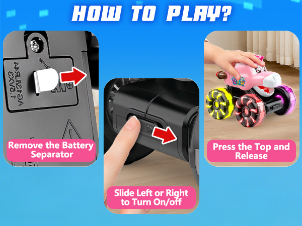 Monster Truck Toys for Kids Toddler, Press &amp;amp; Go Light Up Wheels Car Toys Chomping Mouth Truck Toy