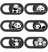 PRESSINART 6Pcs 6 Styles Panda Camera Cover Webcam Cover Slide Cute Animal Design Privacy Guard W...