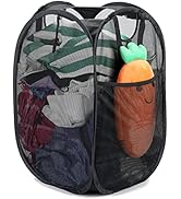 HOUSE AGAIN Mesh Popup Laundry Hamper, [Reinforced] Collapsible Laundry Basket, Foldable Pop Up H...