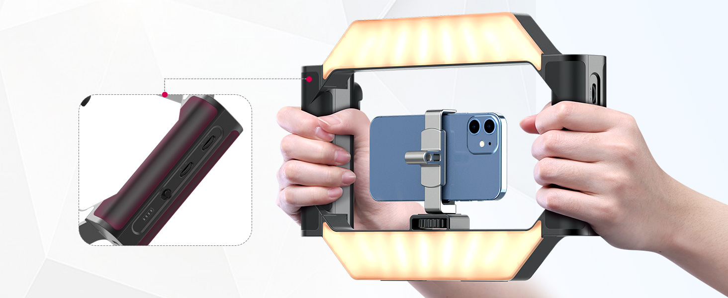 neewer smartphone video rig smartphone camera rig iphone video cage ring light spinner 360