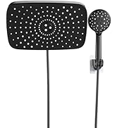 Veken 11.8'' Rain Shower Head with Handheld, High Pressure Rainfall Showerhead Combo with 5 Handh...