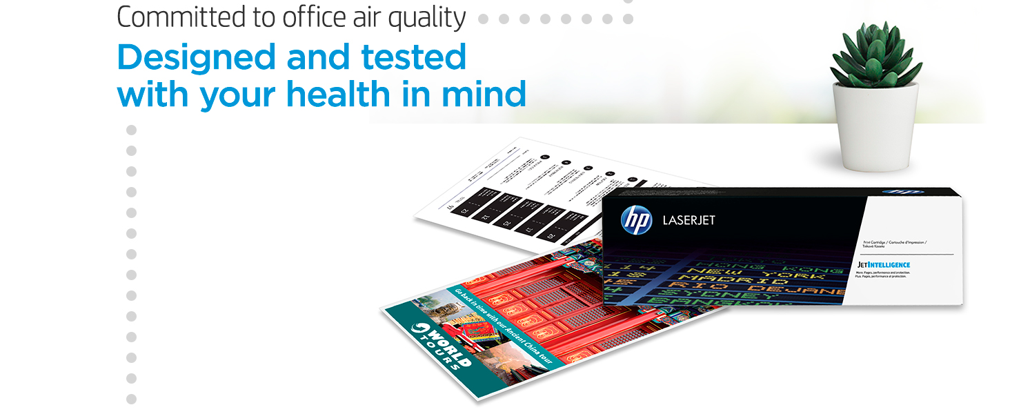 original hp toner print vibrant color recycled cartridges high air quality secure printing
