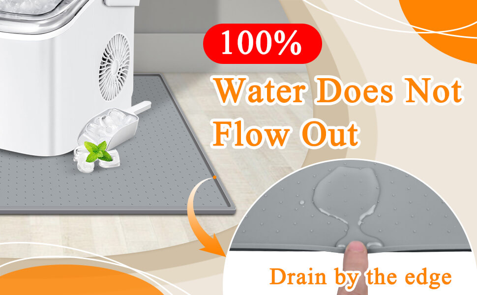 Ice maker mat is 100% water does not flow out