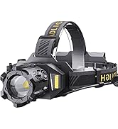 SVSVIIO 90000 Lumens Rechargeable Headlamp with 9 Modes, Adjustable Focus, and Battery Indicator ...