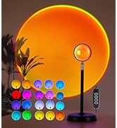 AIHYING Sunset Lamp Projector,Multicolor Changing Night Light 360 Degree Rotation Rainbow Led Sun...