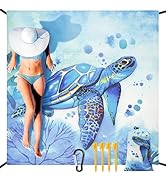HIHOHO Beach Blanket Waterproof Sandproof Extra Large Beach Mat 79" X 83"/120"x108"for 1-8 Adults...