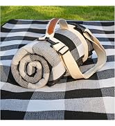 RYCHIC Rug Waterproof Outdoor Extra Large Sand Free Picnic Blanket Roadtrip Accessories Black