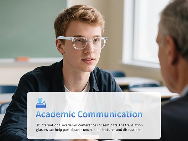 AI translator glasses for women &amp;amp; men, perfect for academic communication