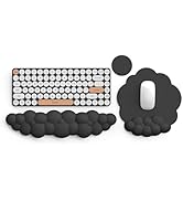 Lauspuck Cloud Keyboard Wrist Rest and Mouse Pad with Wrist Support Set, Ergonomic PU Leather Mou...