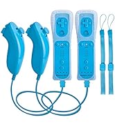 Motion Plus Wii Controllers 2Packs with Nunchucks, Wii Remote Controllers Compatible for wii and ...