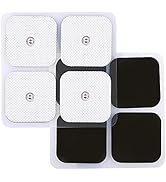 TENS Unit Replacement Pads, 40 Pcs 2x2 Snap Electrodes Pads, Reusable Tens Pads for EMS Muscle St...