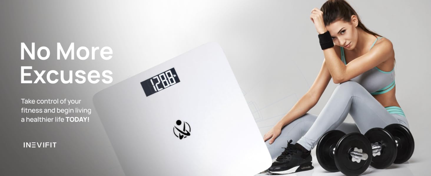 I-BS001W - INEVIFIT - Best Digital Bathroom Scale - Premium A+