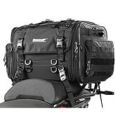 Rhinowalk Motorcycle Travel Luggage, Expandable motorcycle tail bag 60L,Waterproof All Weather/Tr...