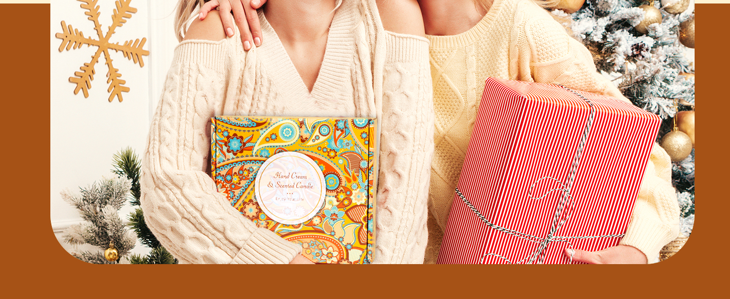 Hand Cream Gifts for Women, Scented Candle Gift Set