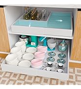 Ytmshisan Pull Out Cabinet Organizer, Adjustable Width 16"-22" &amp; Depth 12"-20", No Drill, for Kit...
