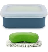 Travel Soap Case, Leak Proof Travel Soap Container, Silicone Soap Box with Drainage Layer, Shatte...