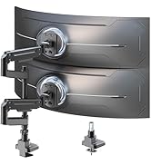 Dual Monitor-Arm Heavy-Duty for 17-49-inch Screens - Premium Vertical Stacked Dual Monitor Arm De...