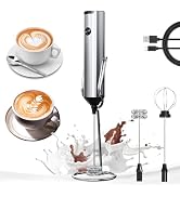 YARRAMATE Rechargeable Milk Frother with Stand, Coffee Frother Stirrer Wand, Handheld Drink Mixer...