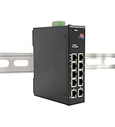 LIFEPOE Industrial 10-Port Gigabit Solar PoE Switch with Voltage Booster - 8 x IEEE802.3af/at 30W...