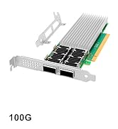 Vogzone 100GbE Dual QSFP28 Ports Converged Network Card with Intel E810-CAM2 Chip, PCIe 4.0 x16 E...