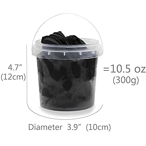 size and weight of clay