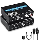 HDMI Audio Extractor Splitter Adapter,HDMI to Optical SPDIF + 3.5mm Stereo Audio Out or ARC Adapt...