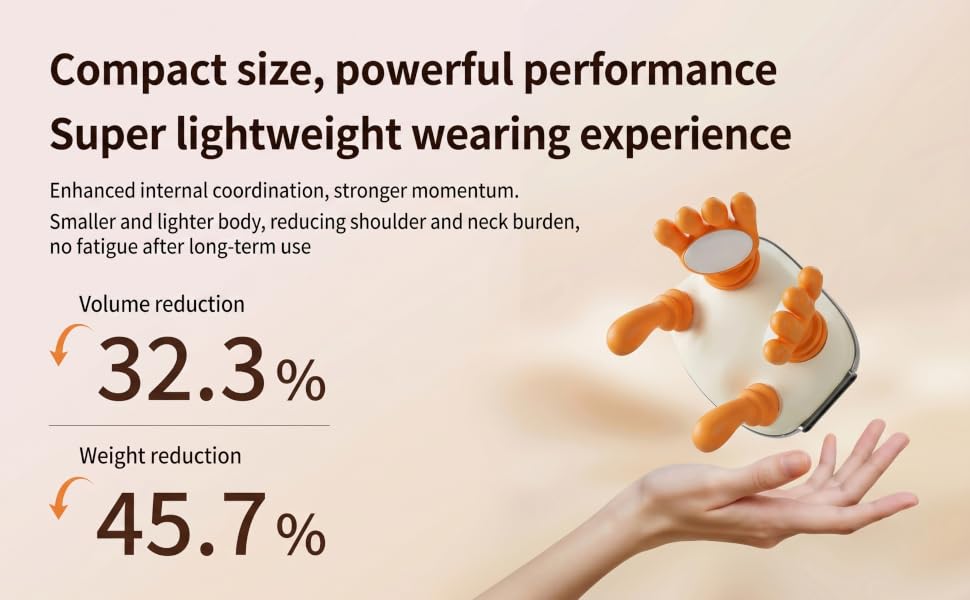 Compact size, powerful performance Super lightweight wearing experience